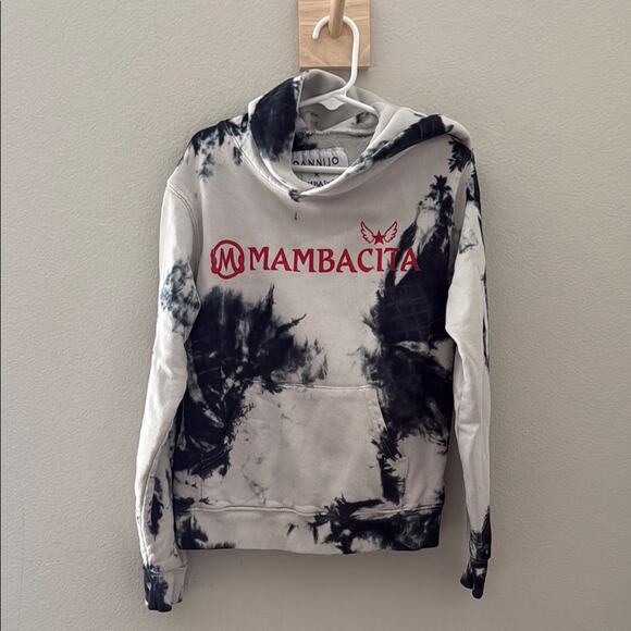 Mambacita x Dannijo Black and White Tie-Dye Yourh Sweatshirt Hoodie Size Medium - Picture 1 of 6